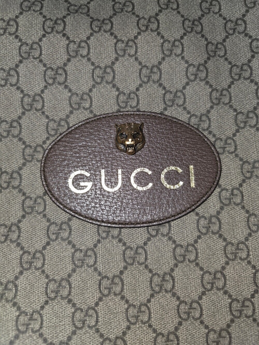 Pre-loved Rare Gucci GG Supreme Monogram Drawstring Backpack/Bag - Picture 3 of 16